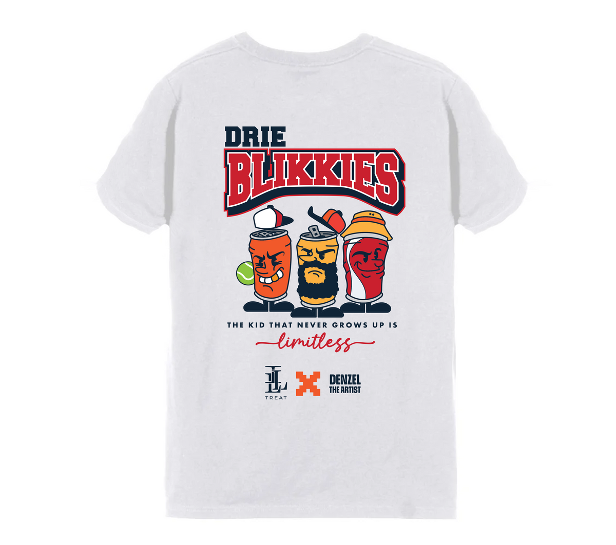 White T-shirt - Drie Blikkies